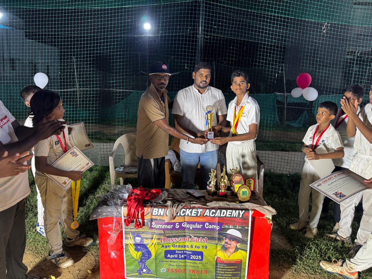 BN Cricket Academy Chennai - Practice Session