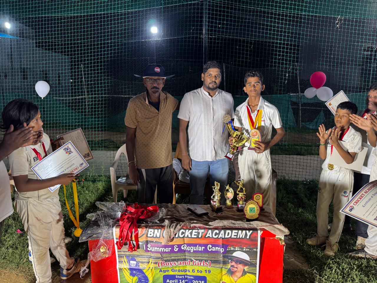 BN Cricket Academy Chennai - Practice Session