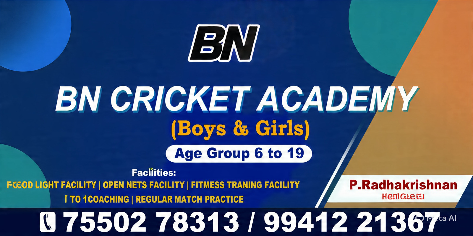 BN Cricket Academy Chennai - Practice Session